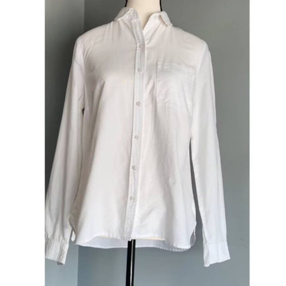 Old Navy Women's Button-Down Cotton Shirt White Size S